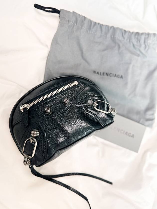 Luxury Balenciaga Trending 2026 Le Cagole Small Cosmetic Pouch Bag Black