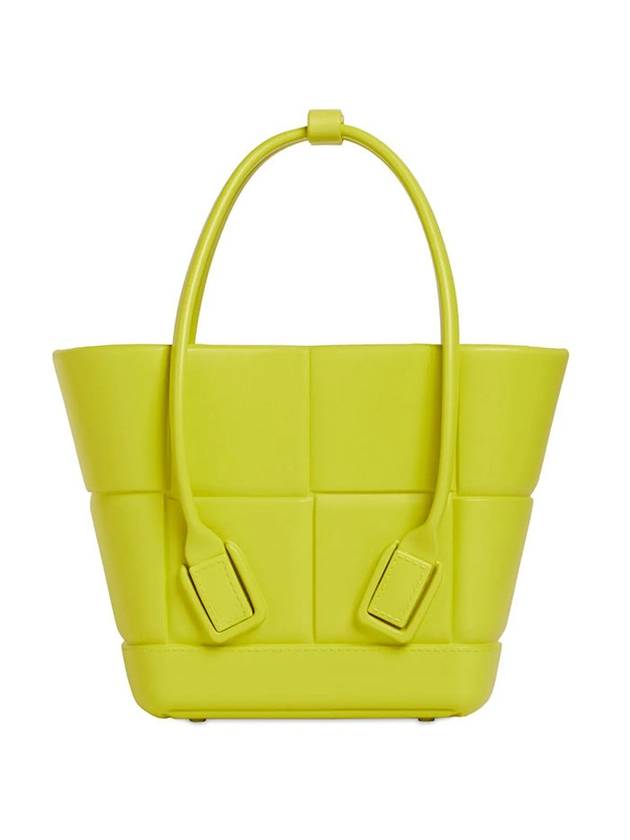 Luxury Bottega Veneta Arco Mini Rubber Tote Bag Kiwi