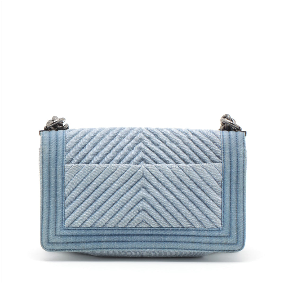 Chanel Blue Denim Chain Shoulder Bag