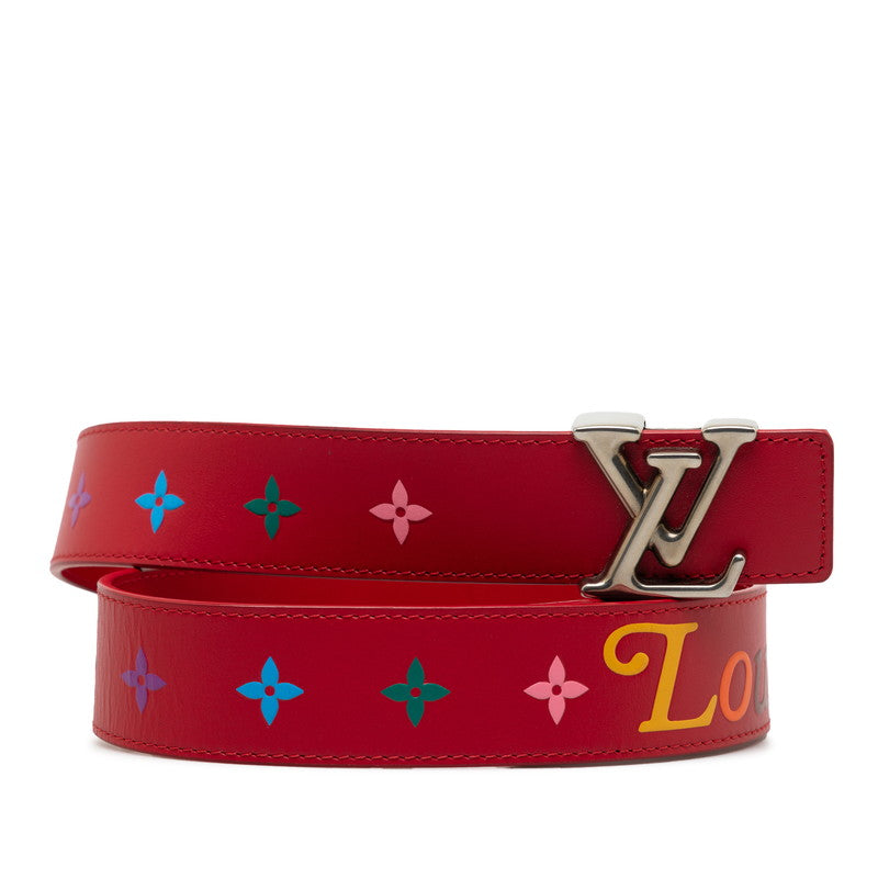 Louis Vuitton Monogram New Wave Sanctuary Belt 32/80 M0096 Red Multicolor Leather Louis Vuitton