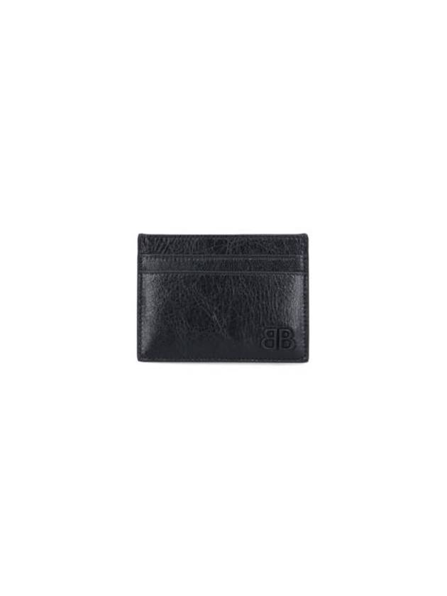 Luxury Balenciaga Trending 2026 Monaco Card Wallet Black