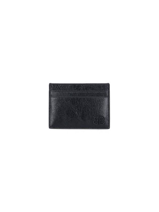 Luxury Balenciaga Trending 2026 Monaco Card Wallet Black