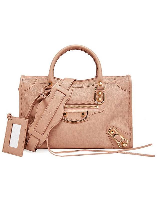 Luxury Balenciaga Trending 2026 Metallic Edge Mini City Tote Bag Pink