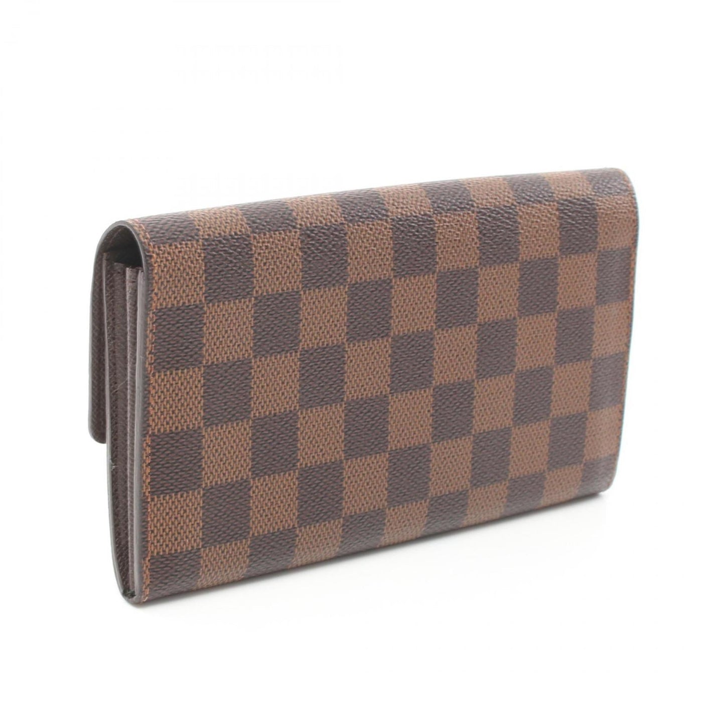 Louis Vuitton Coated Canvas Leather Long Wallet (Bi-Fold)