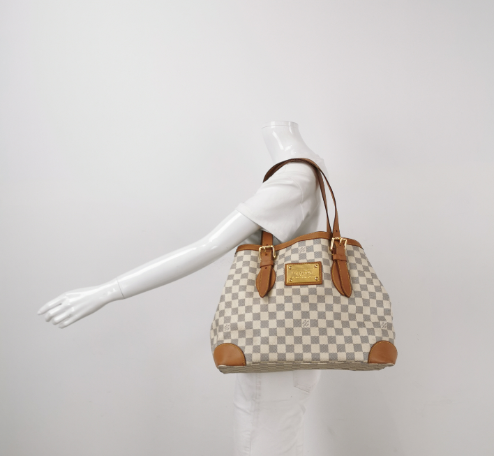 Louis Vuitton (LV) Hampstead 38cm 2010year azure white 250125781042788