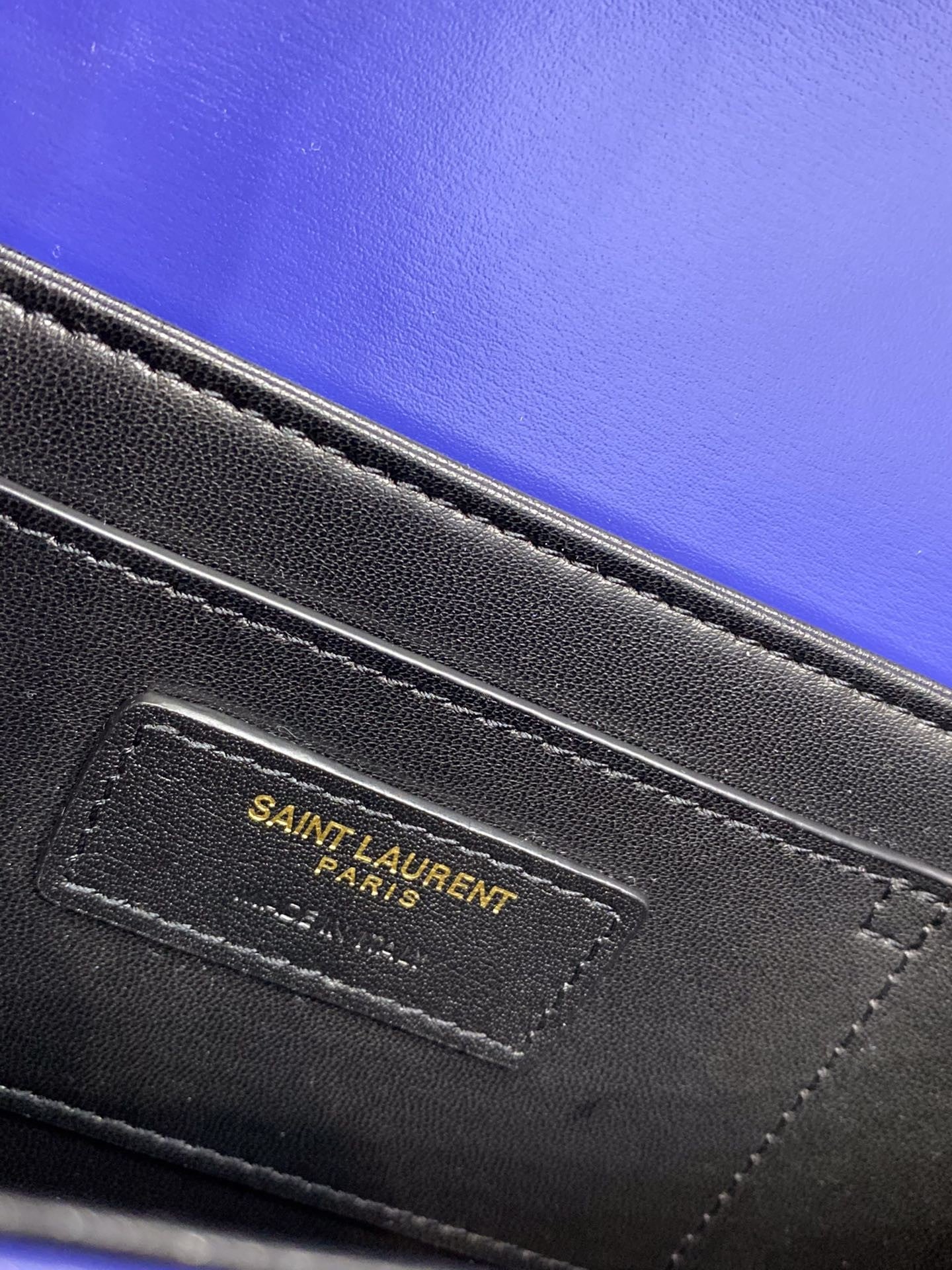 Yves Saint Laurent Solferino Small Satchel In Box Navy Blue