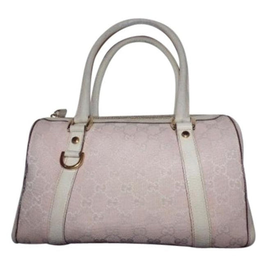 Gucci Leather Canvas Handbag