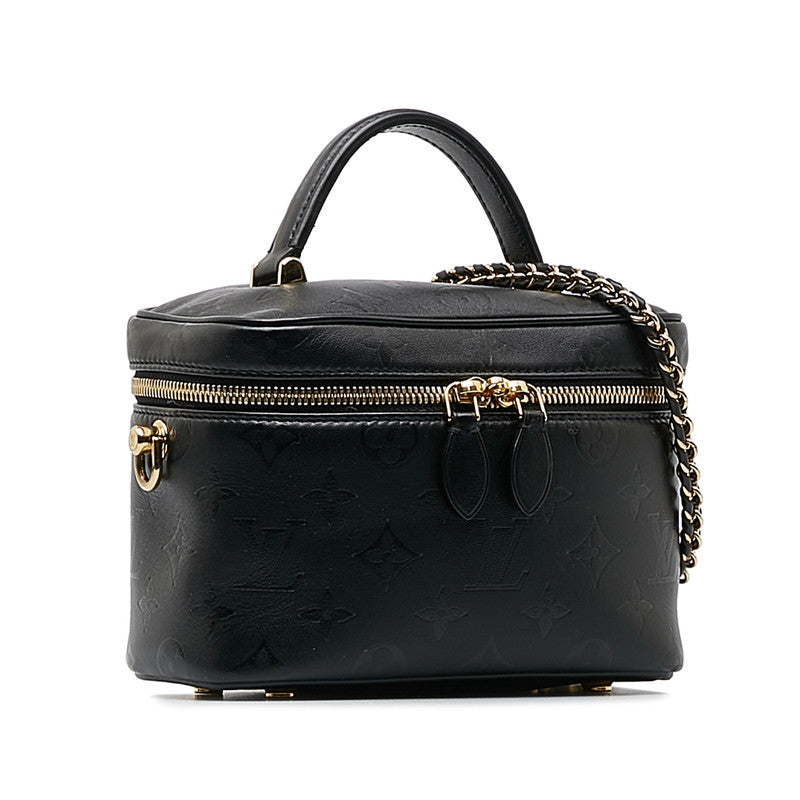 Louis Vuitton Monogram Ink Vanity PM Vanity Bag Shoulder Bag 2WAY M57118 Noir Black Leather Louis Vuitton