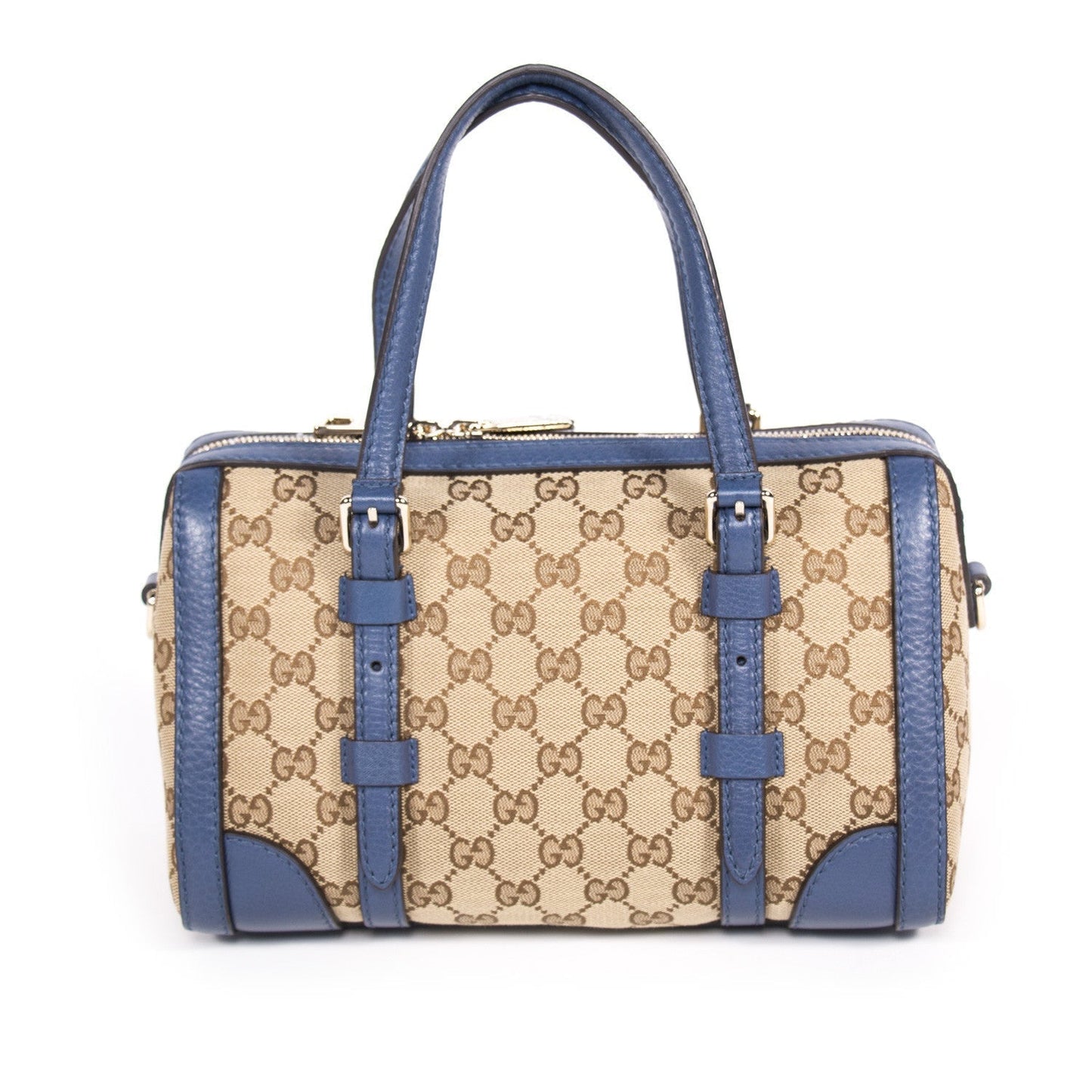 Gucci Boston Leather Canvas Shoulder Bag Style 5