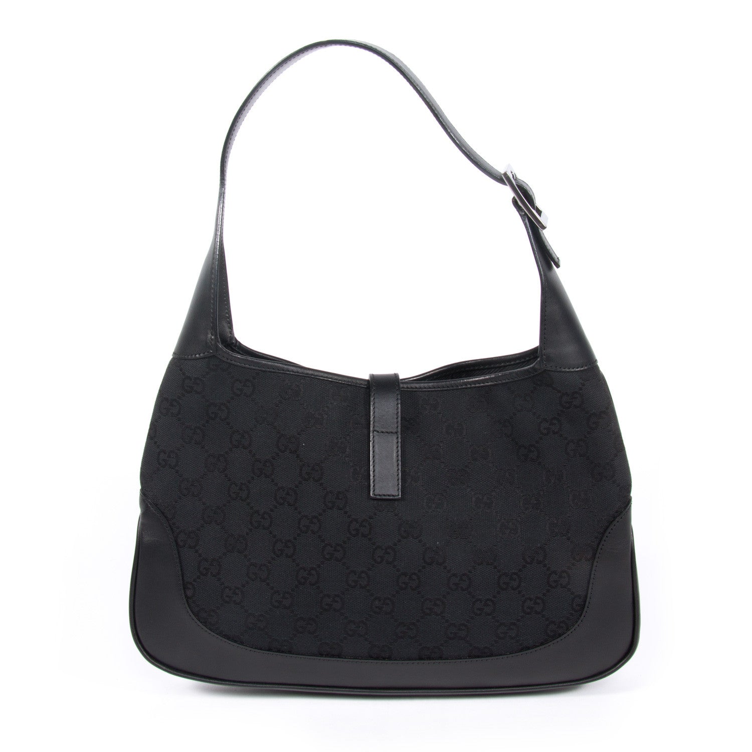 Gucci Jackie Leather Canvas Shoulder Bag Style 31