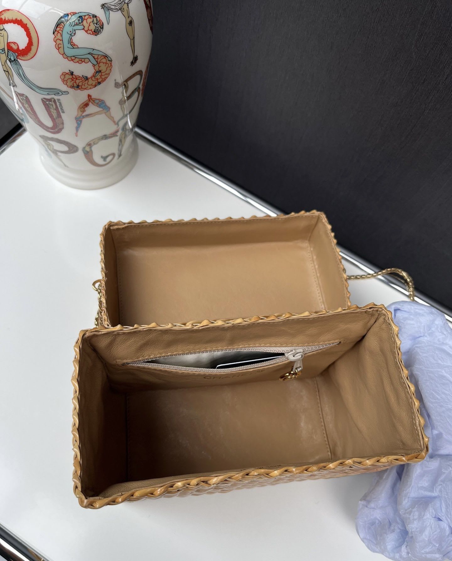 Rare Chanel Bamboo Chain Box Bag