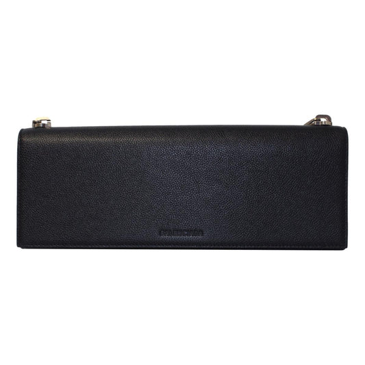 Balenciaga Essential Black Calfskin Leather Chain Shoulder Bag 657232