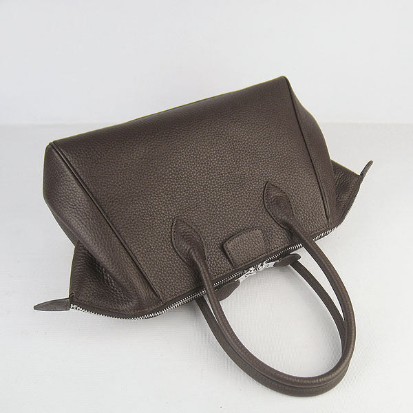 Luxury Hermes Paris Bombay Victoria Handbag dark coffee