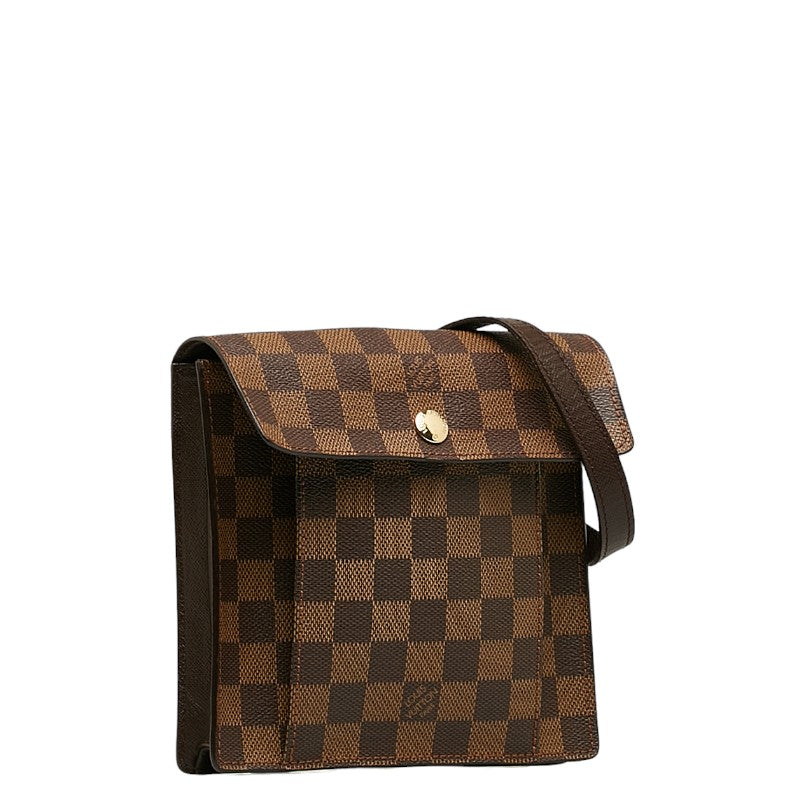 Louis Vuitton Damiere Pimrico Shoulder Bag N45272 Brown PVC Leather Louis Vuitton
