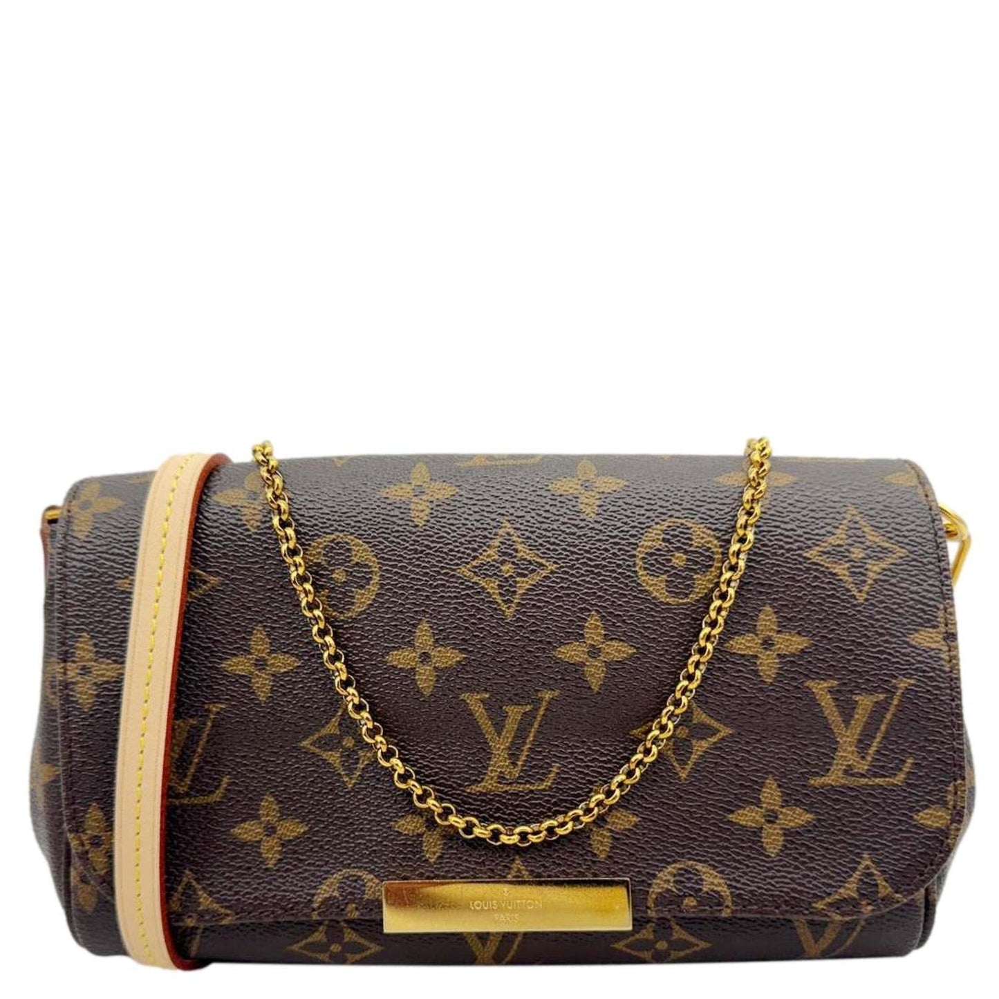 LOUIS VUITTON Favorite PM Monogram Canvas Shoulder Bag Brown