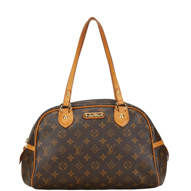 Louis Vuitton Monogram Montgomery PM Handbag M95565 Brown PVC Leather Louis Vuitton