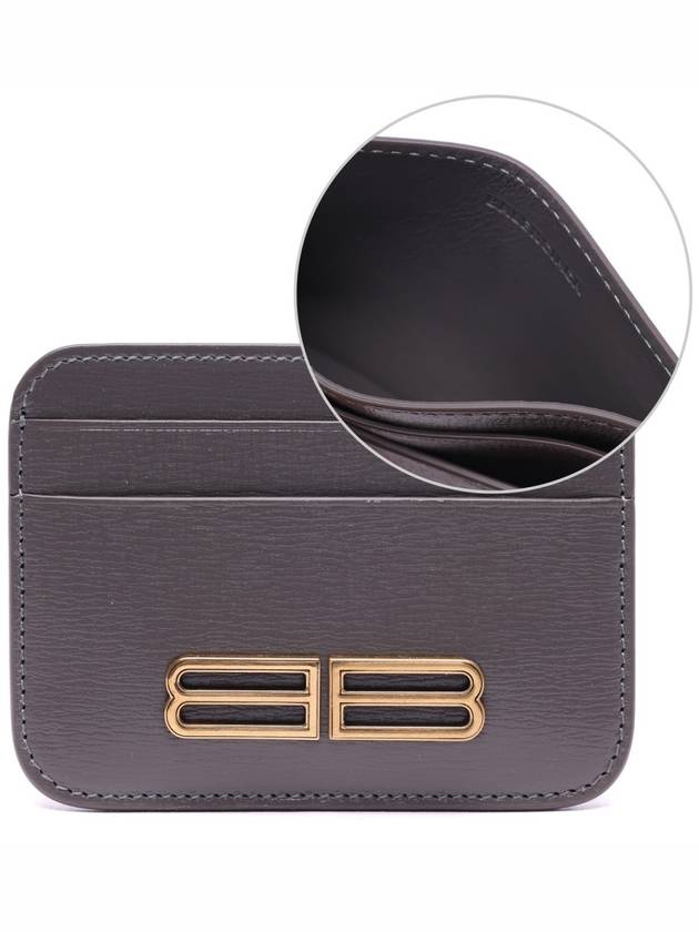 Luxury Balenciaga Trending 2026 Gossip BB Logo Card Wallet Grey