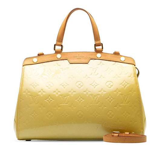 Louis Vuitton Monograms Verney M90108 Handbag Patent Leather Citrine Yellow Citrus
