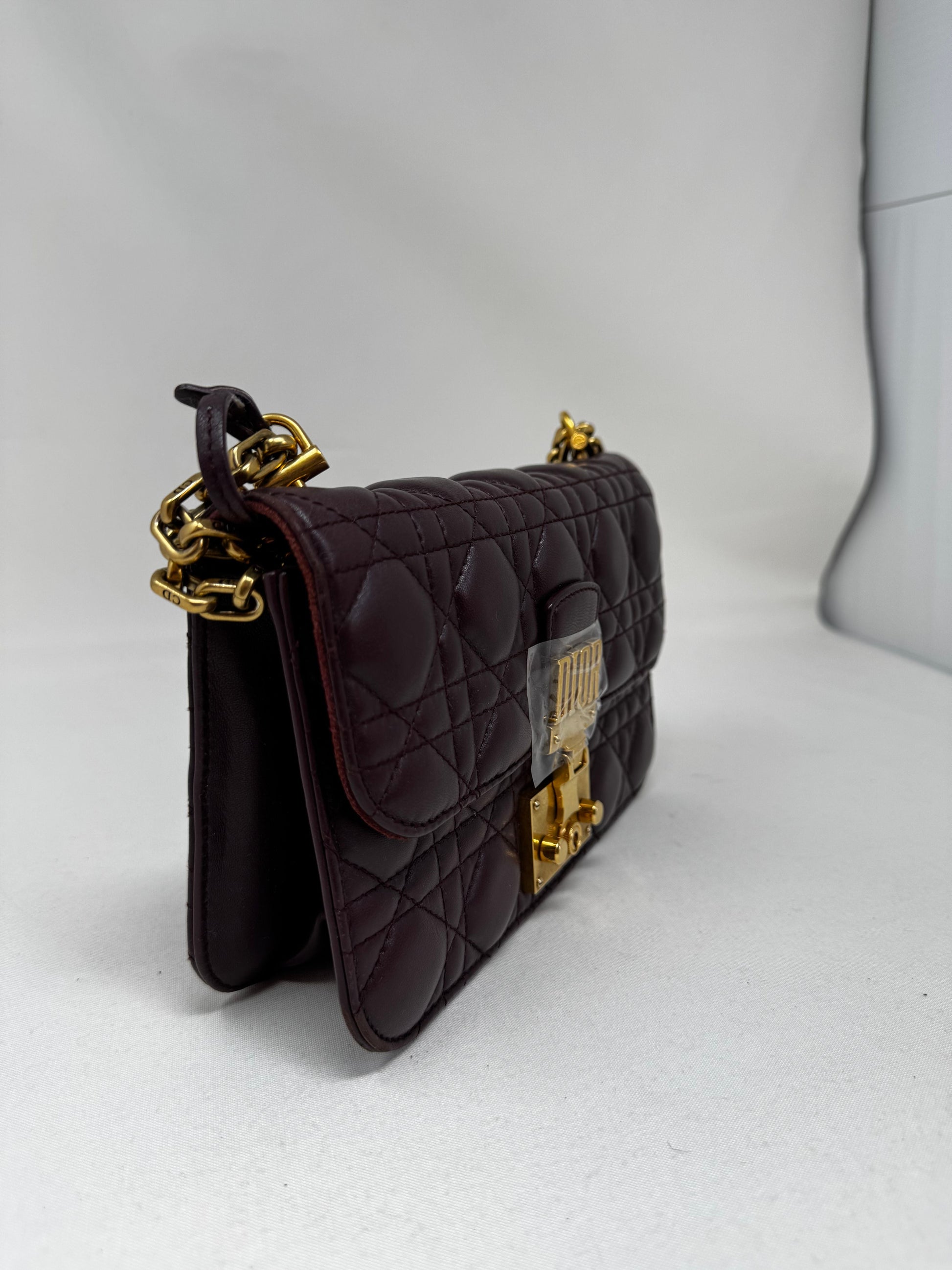 Miss dior leather crossbody bag Dior Burgundy in Leather BJ1-08