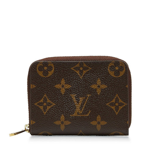 Louis Vuitton Monogram Zippe Coinpass Coincase M60067 Brown PVC Leather Louis Vuitton