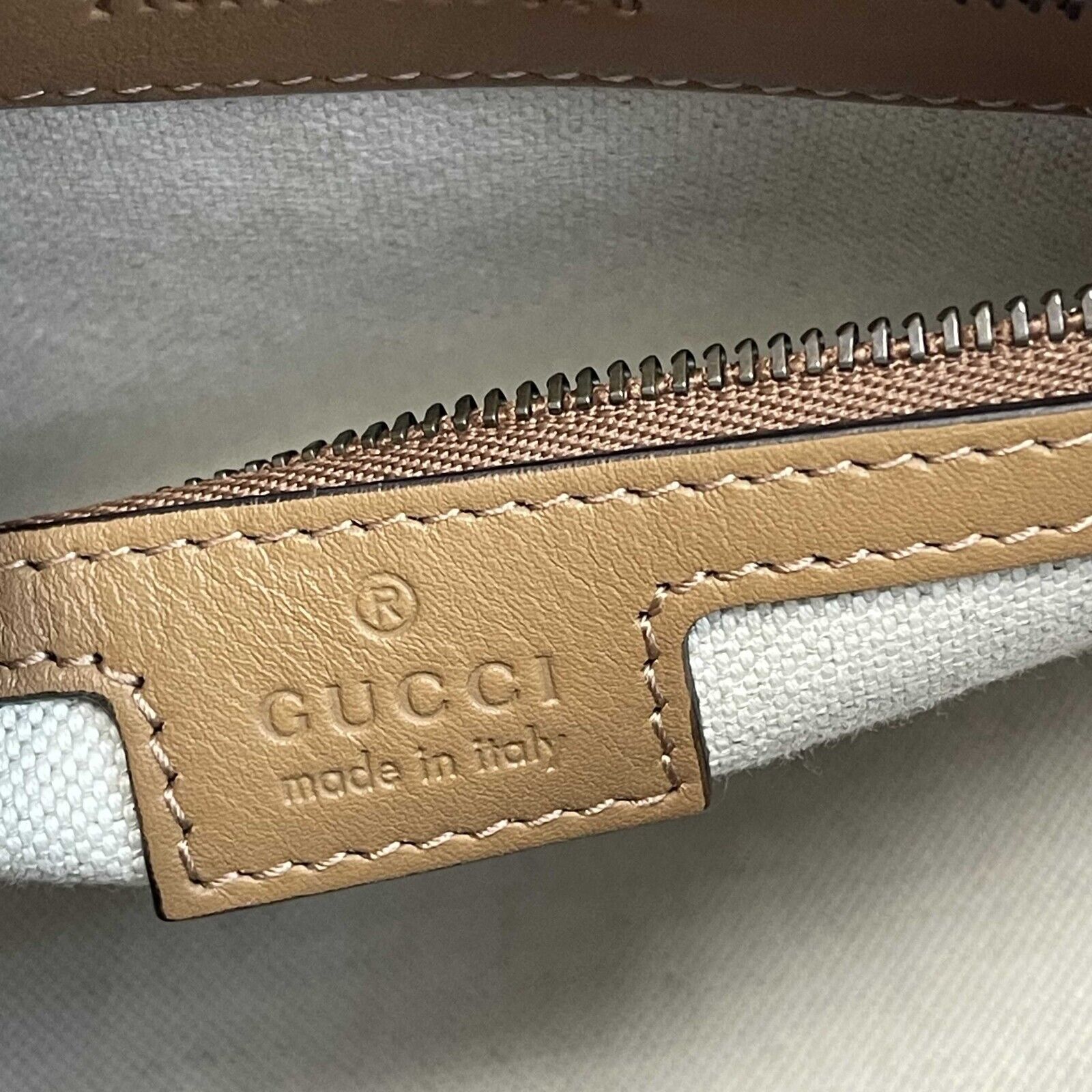 Gucci Leather Canvas Tote