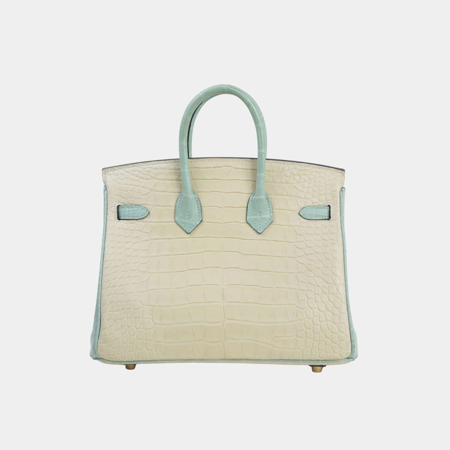 Birkin 25 HSS Matte Alligator Vanille/ Vert d’Eau PBHW