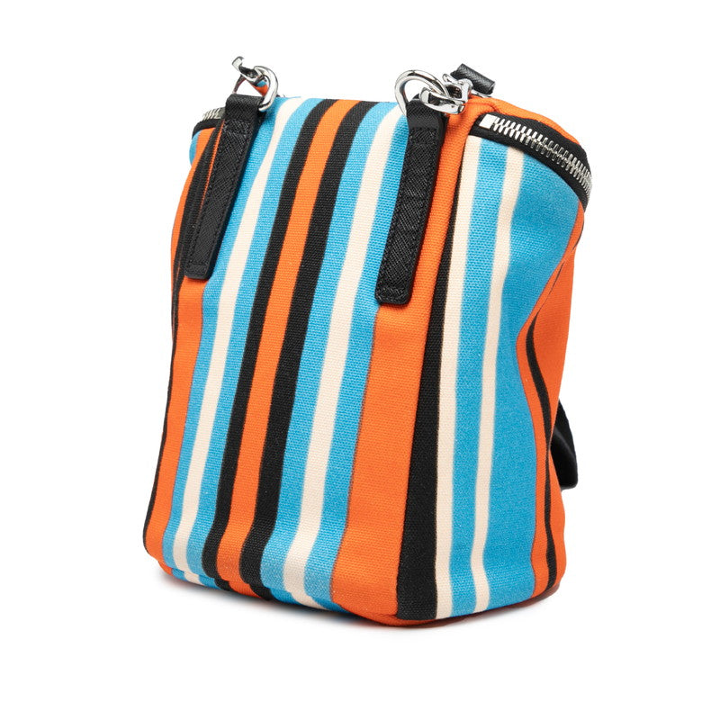Prada 2VH147 Canvas Leather Shoulder Bag