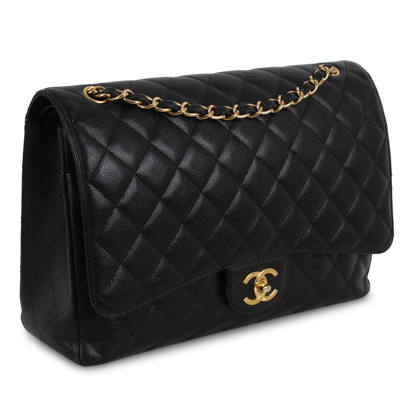 Chanel Classic Flap Bag - Black Maxi