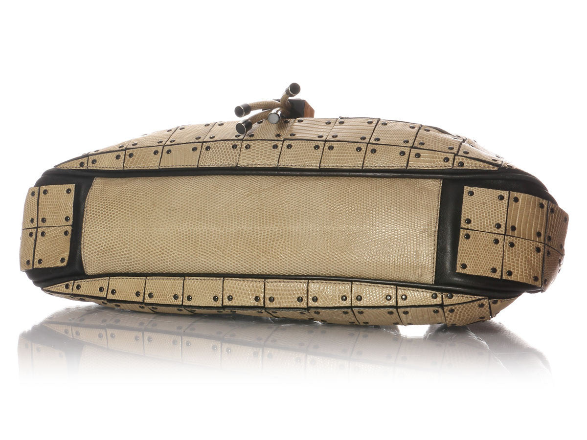 Burberry Lizard Paneled Warrior Bag