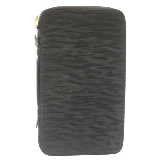 LOUIS VUITTON Epi Travel Case Black LV Auth am447b
