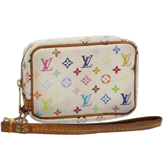 LOUIS VUITTON Monogram Multicolor Trousse Wapity Pouch White M58033 Auth bs10207