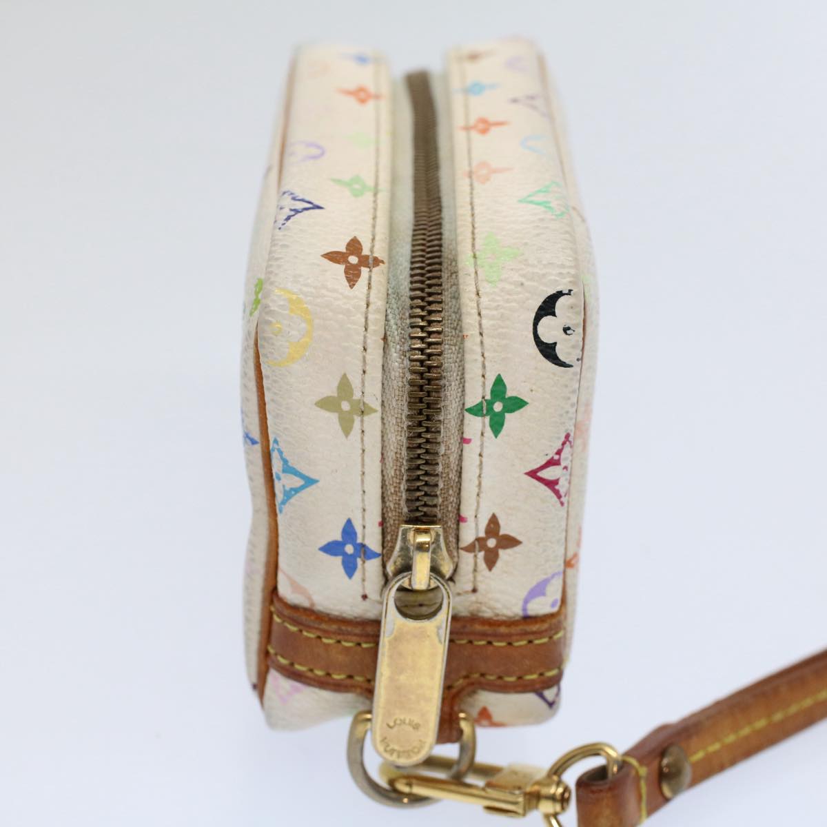 LOUIS VUITTON Monogram Multicolor Trousse Wapity Pouch White M58033 Auth bs10207