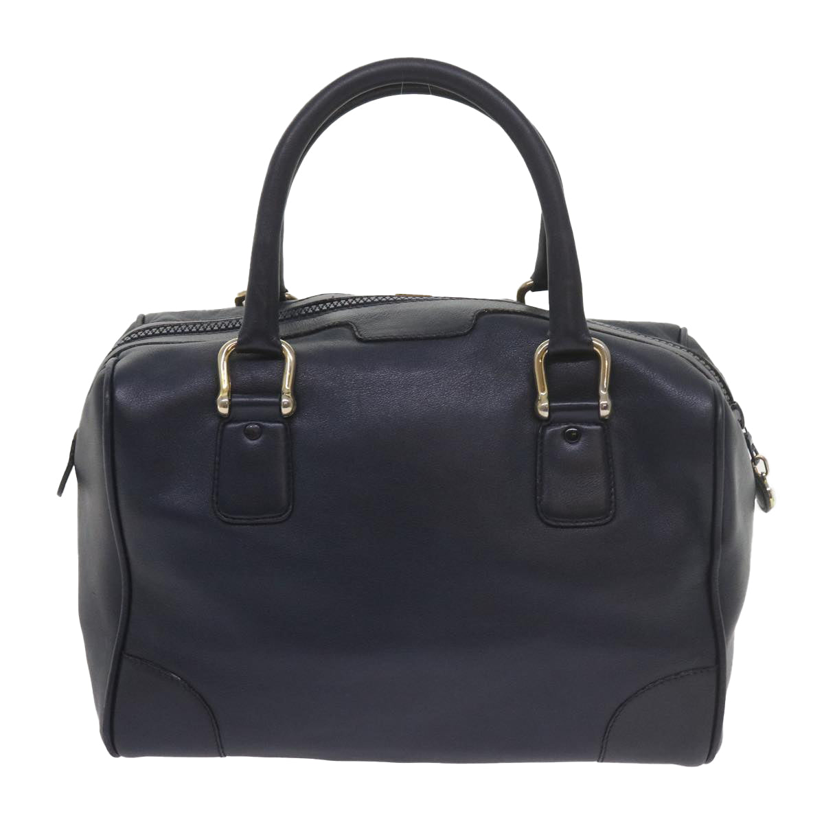 Luxury CELINE Hand Bag Leather Navy 10419