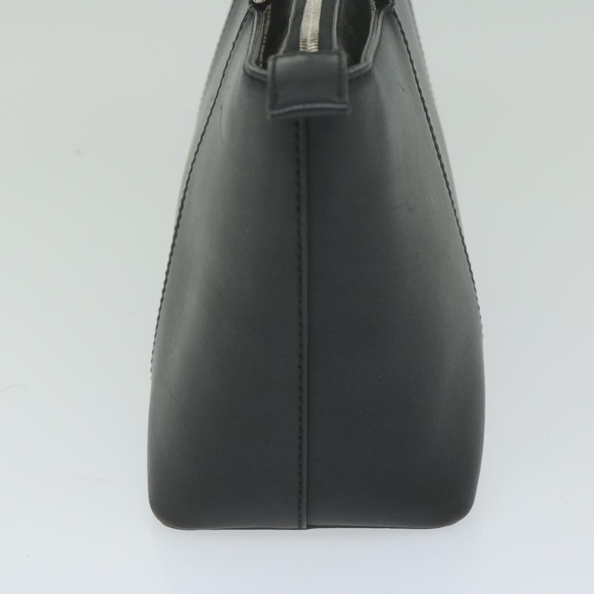 Burberry Hand Bag Leather Black Auth bs10561