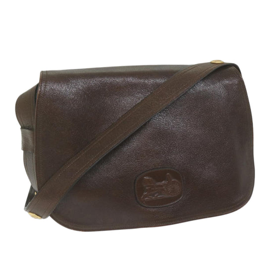 Luxury CELINE Shoulder Bag Leather Brown 10936
