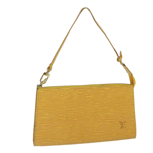 LOUIS VUITTON Epi Pochette Accessoires Pouch Yellow M52989 LV Auth bs11242