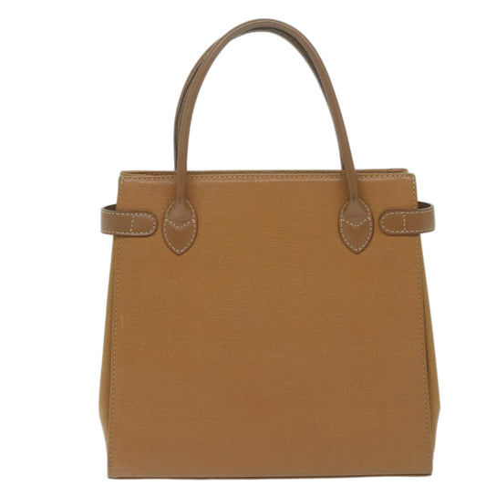 Burberry Hand Bag Leather Brown Auth bs11457