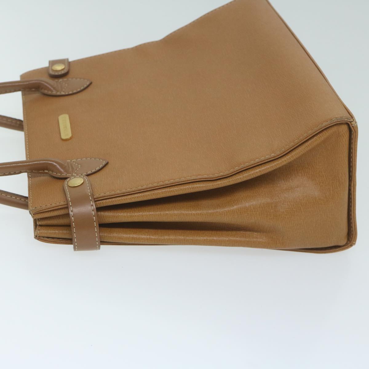 Burberry Hand Bag Leather Brown Auth bs11457