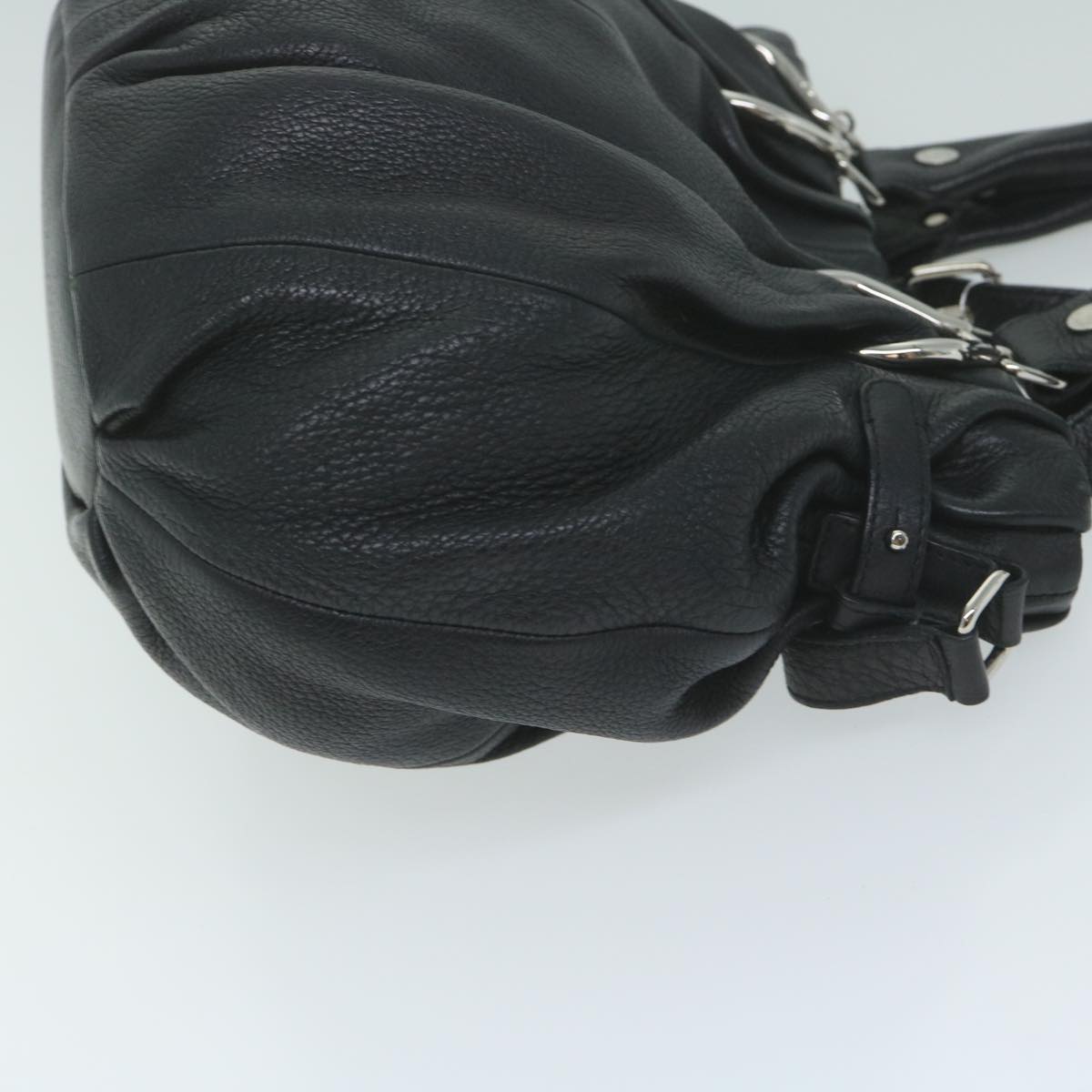 Luxury CELINE Hand Bag Leather Black 11458