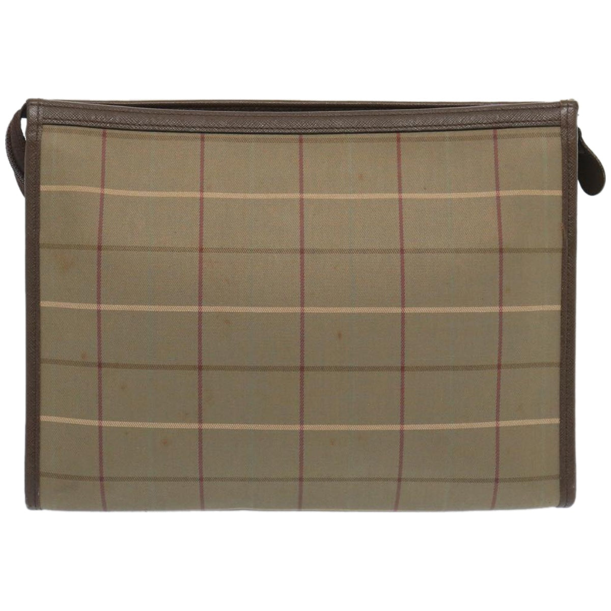 Burberry Nova Check Clutch Bag Canvas Beige Brown Auth bs12002