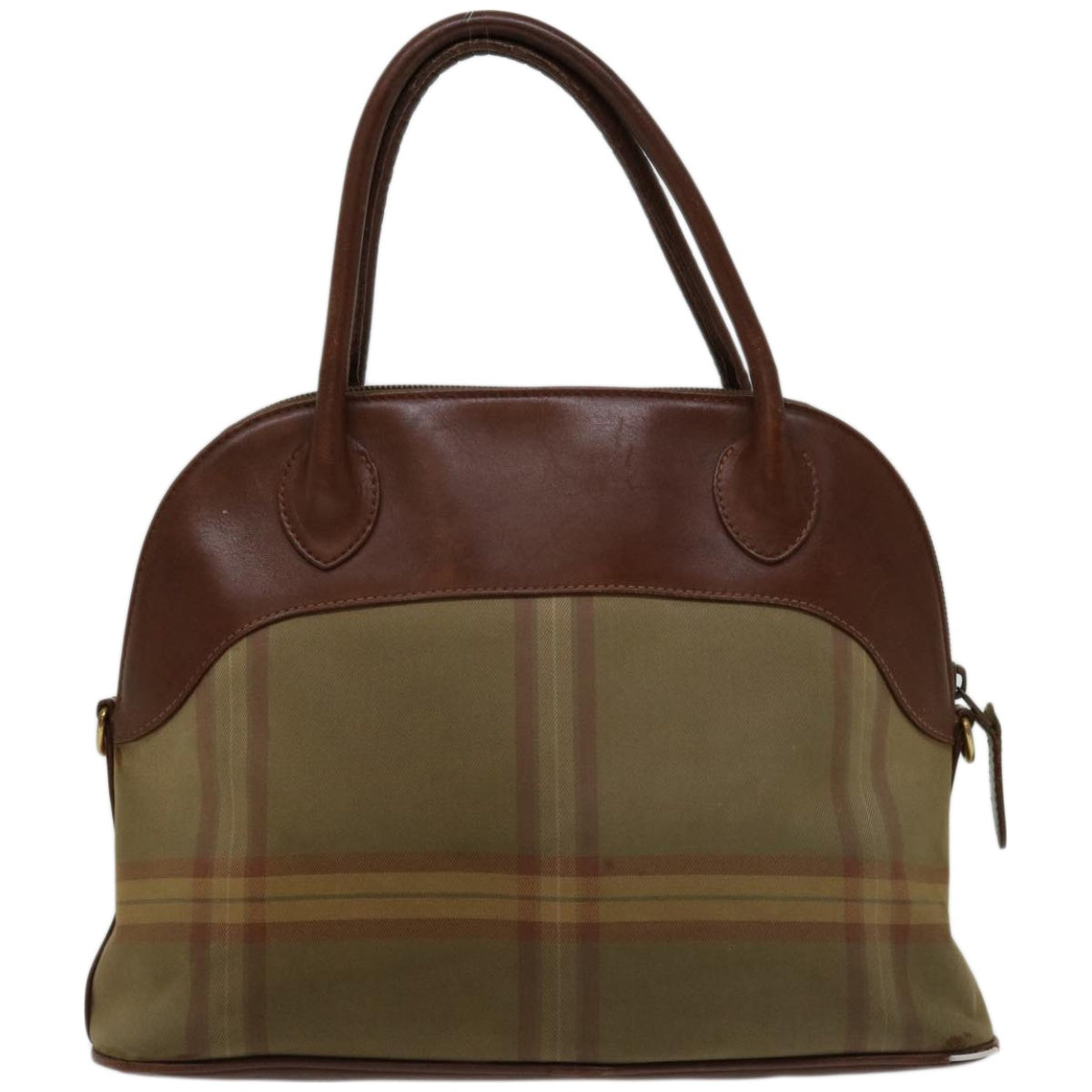 Burberry Hand Bag Canvas Brown Auth bs12031