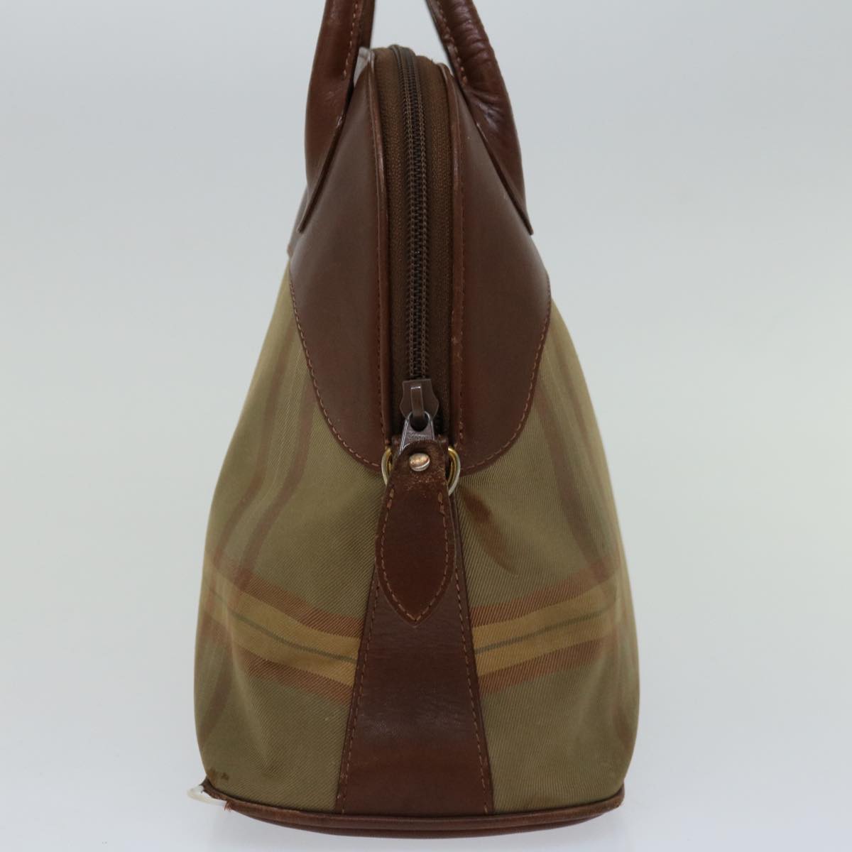Burberry Hand Bag Canvas Brown Auth bs12031