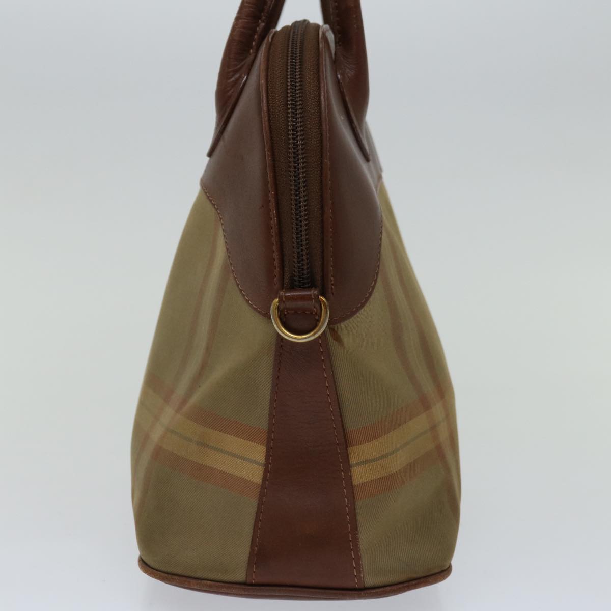 Burberry Hand Bag Canvas Brown Auth bs12031