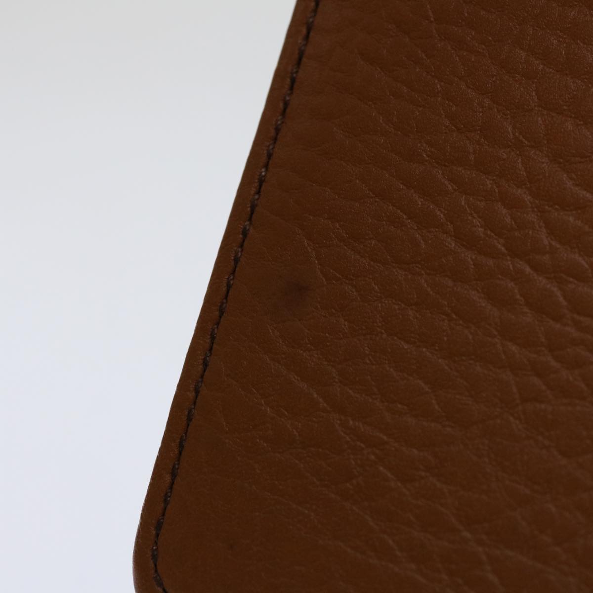 Burberry Clutch Bag Leather Brown Auth bs12584