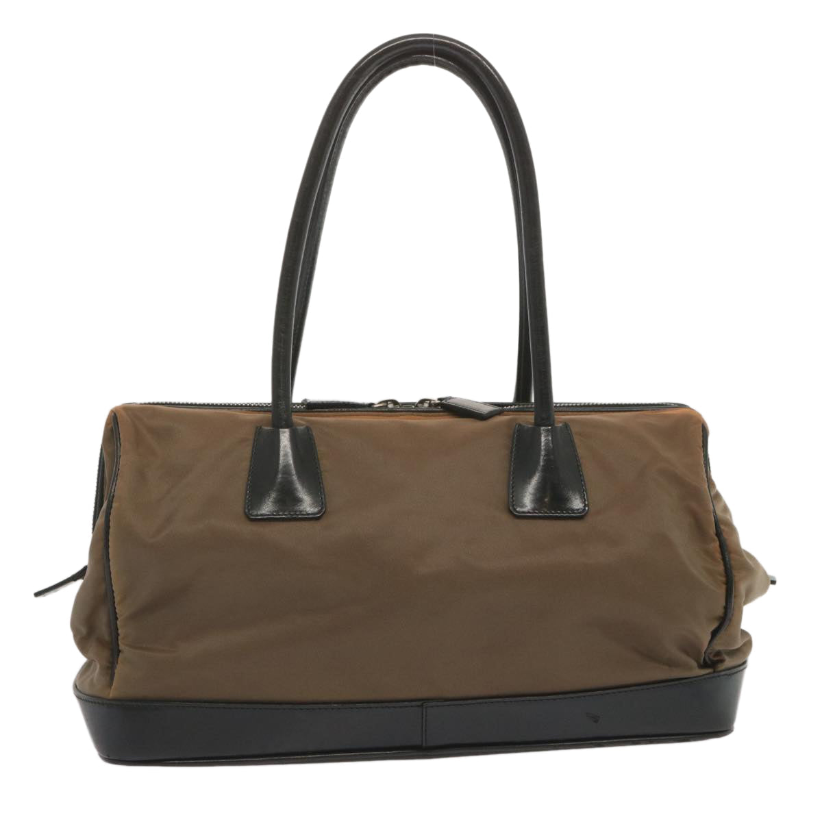 PRADA Shoulder Bag Nylon Brown Auth bs12824