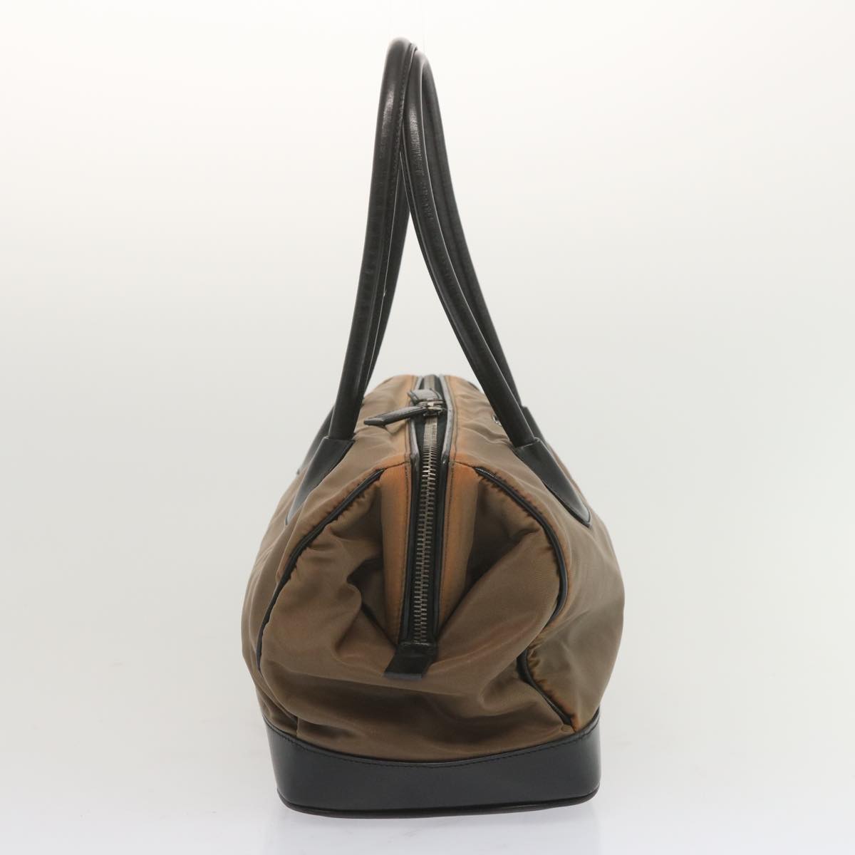 PRADA Shoulder Bag Nylon Brown Auth bs12824