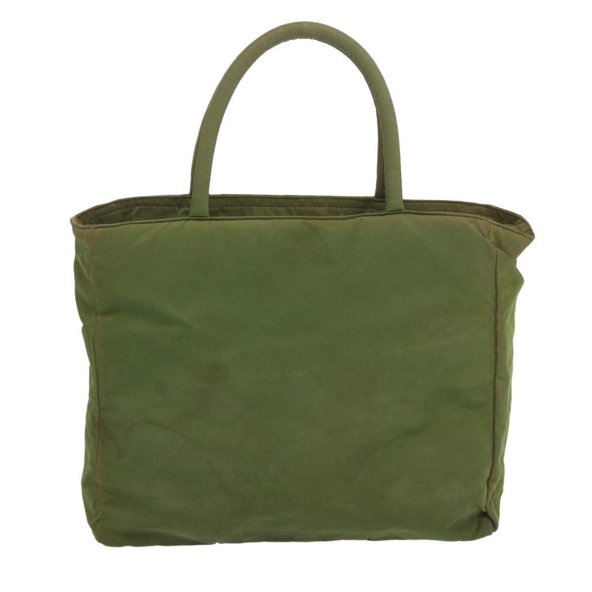 PRADA Hand Bag Nylon Green Auth bs12827