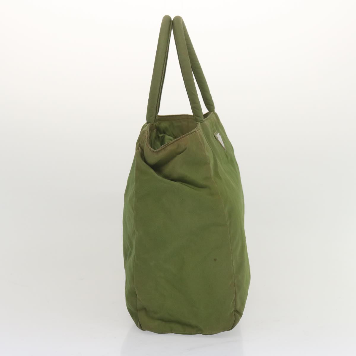 PRADA Hand Bag Nylon Green Auth bs12827