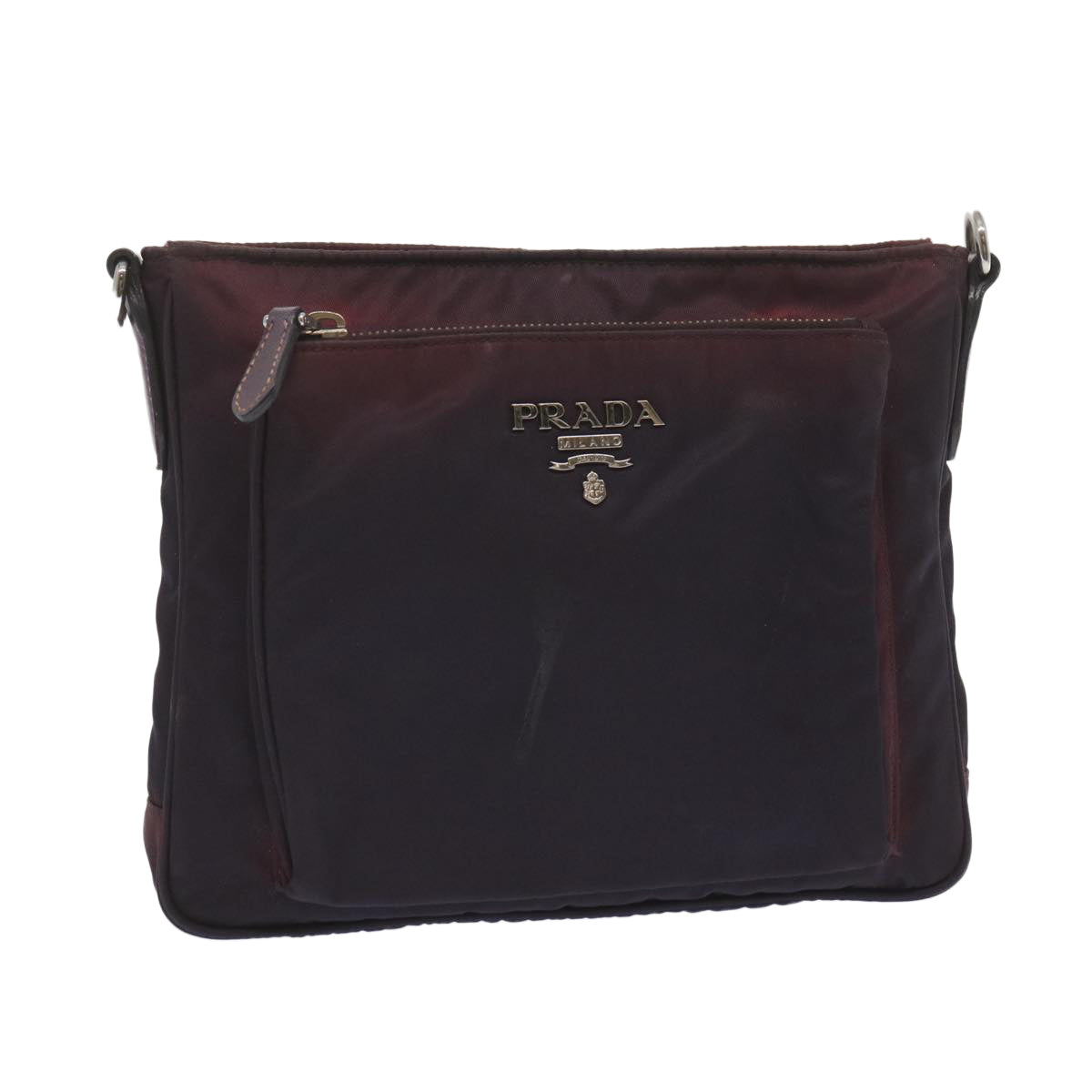 PRADA Shoulder Bag Nylon Purple Auth bs12835