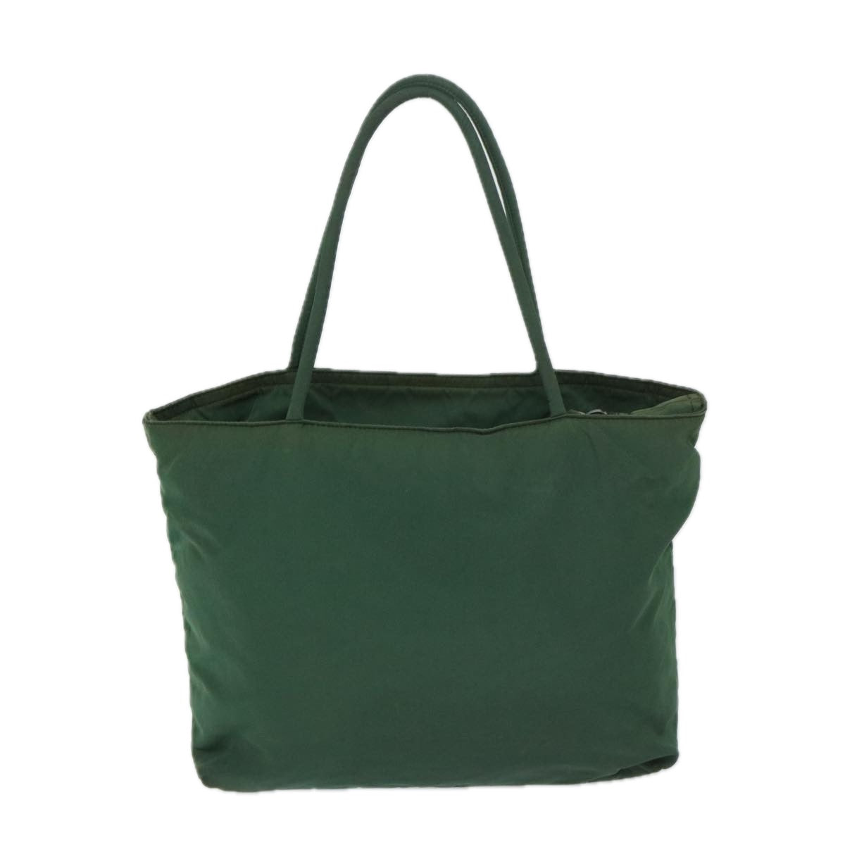 PRADA Hand Bag Nylon Green Auth bs13153